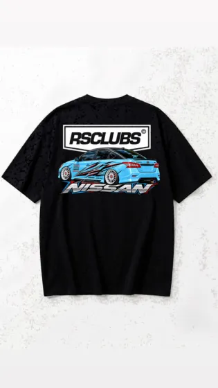 Camiseta over nissan skyblue